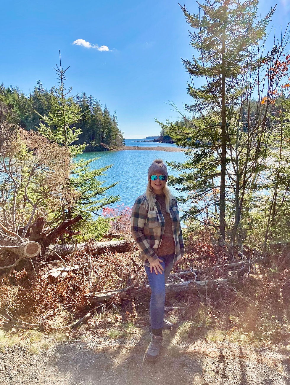 Hiking Ship Harbor Trail in Acadia