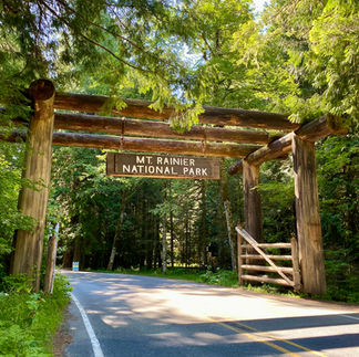 Mount Rainier NP sign at Paradise entrance