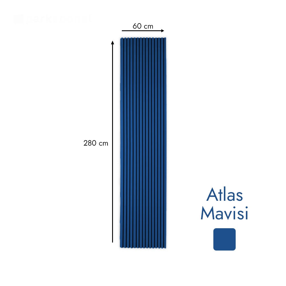 Akustik Çıta Panel 60*280 Atlas Mavi
