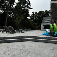 Granite steps and pool patio