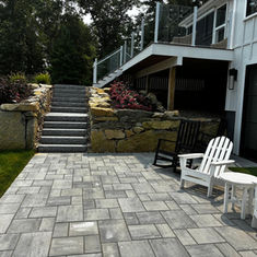 Paver patio installation