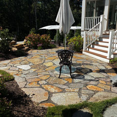 Natural stone patio