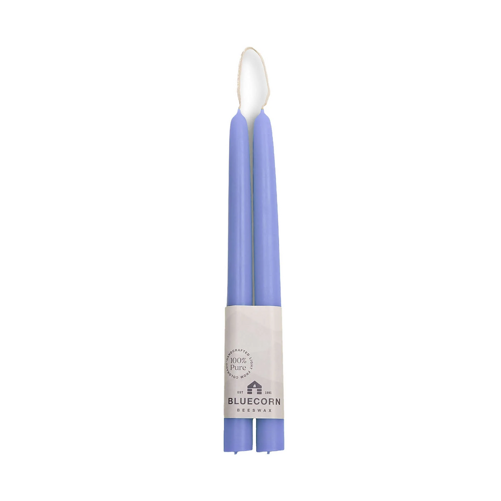 Thumbnail: 10" Beeswax Taper Candles lilac