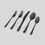 Thumbnail: Matte Black 20-Piece Flatware Set