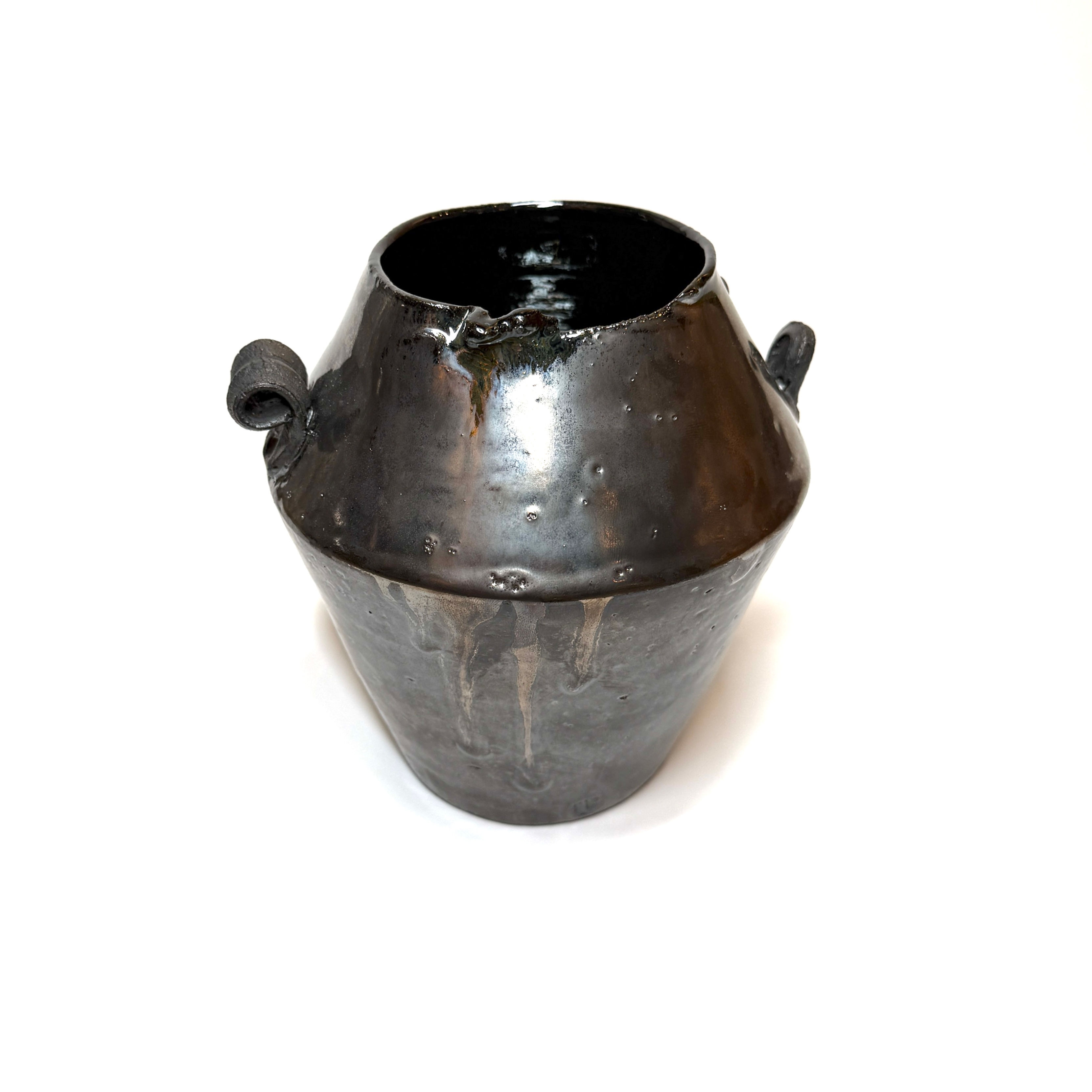 Finch Ceramics Stoneware Matte Metallic Glazed Vase