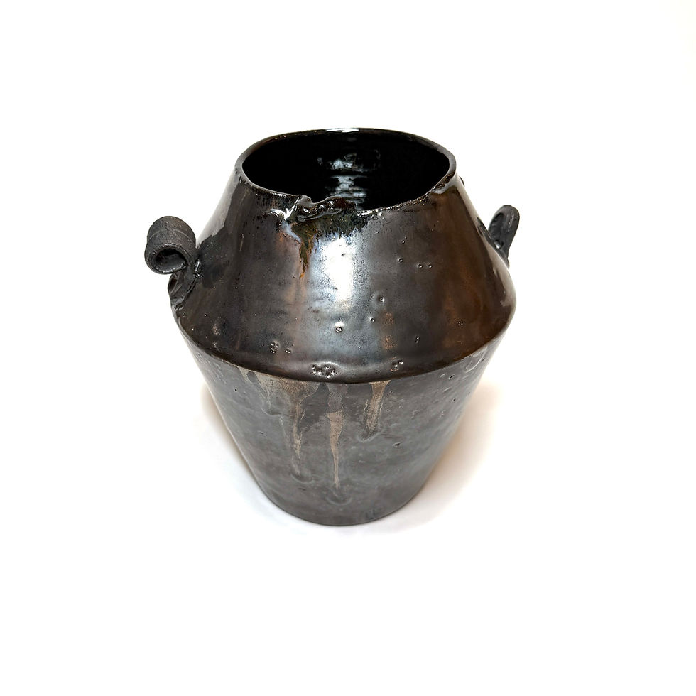 Finch Ceramics Stoneware Matte Metallic Glazed Vase