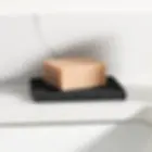 Terrazzo Soap Dish, black on sink counter with soap