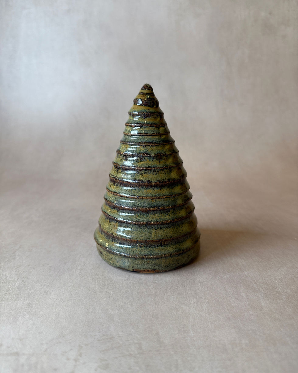 Ceramic Evergreen Trees in Green style a