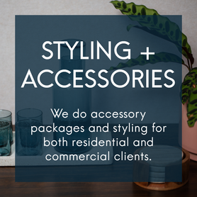 Styling and accessories by Flourish and Foundry for commercial and residential interior design.