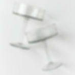 Set of 2 Handblown Hammered Coupe Glasses clear