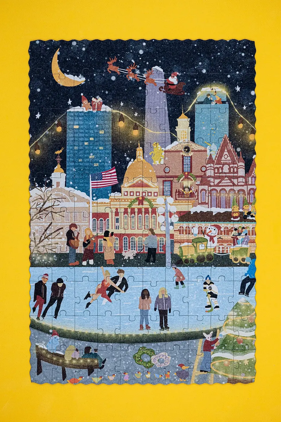 Thumbnail: Boston Summer & Winter Double-Sided Puzzle