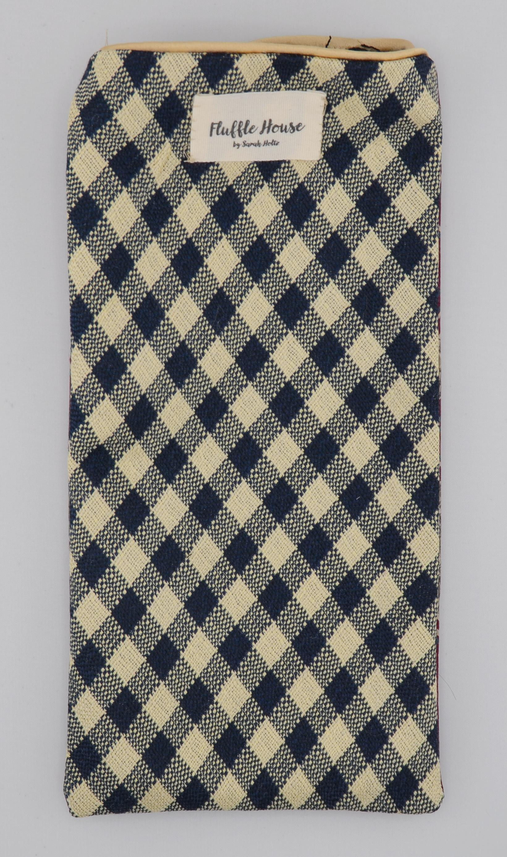 Vintage Black and Ecru Pattern Tie Silk Soft Case