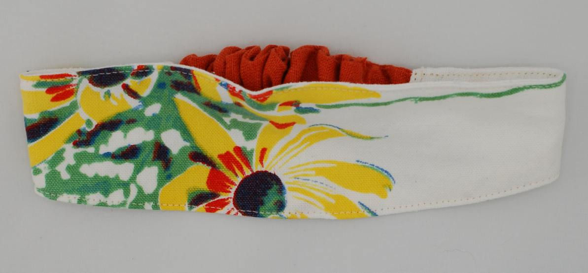 Child's Vintage Yellow Floral Design Fabric Head Band