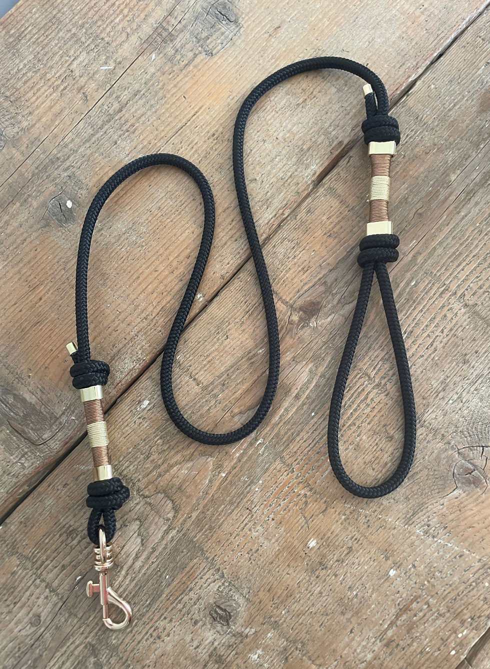 Miniature : Laisse noir et beige