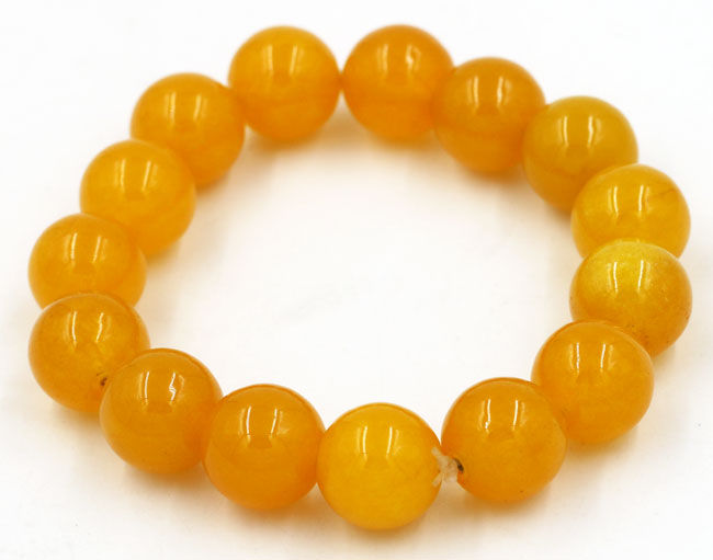 Hạt chuỗi đá Topaz vàng 12 ly