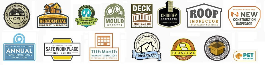Accreitation logos from completed Internachi courses