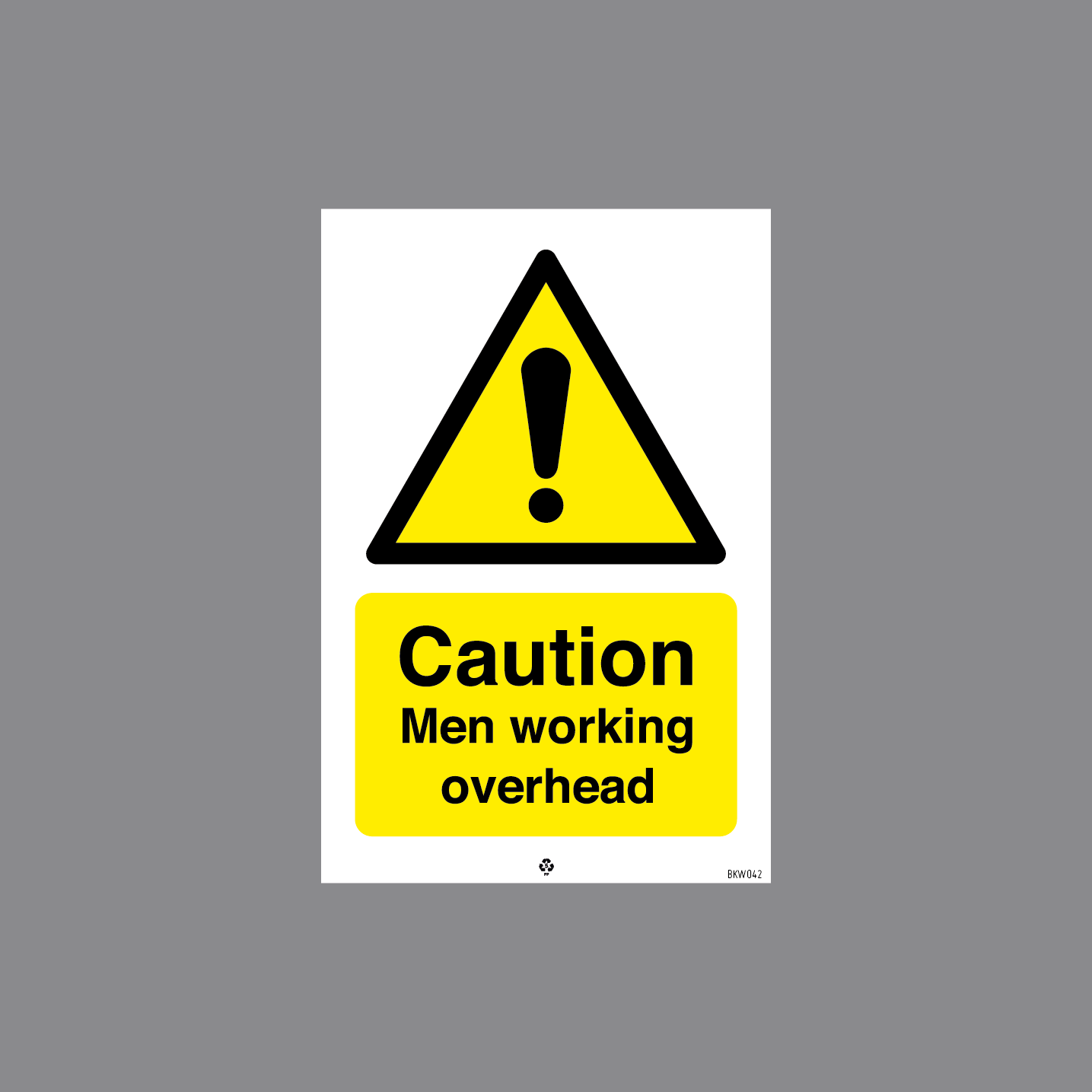 BKW042 - CAUTION MEN WORKING OVERHEAD
