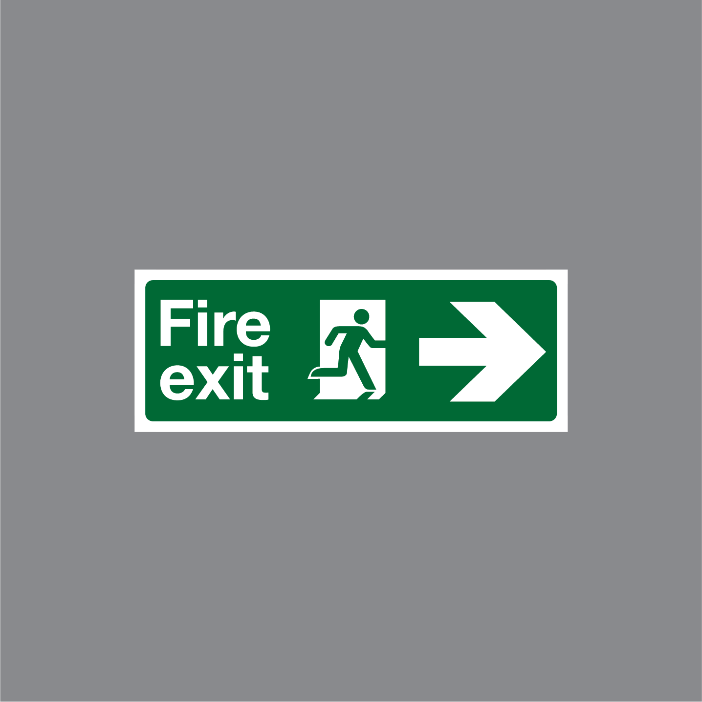 BKFE011 - FIRE EXIT/RUNNING MAN RIGHT/ARROW RIGHT