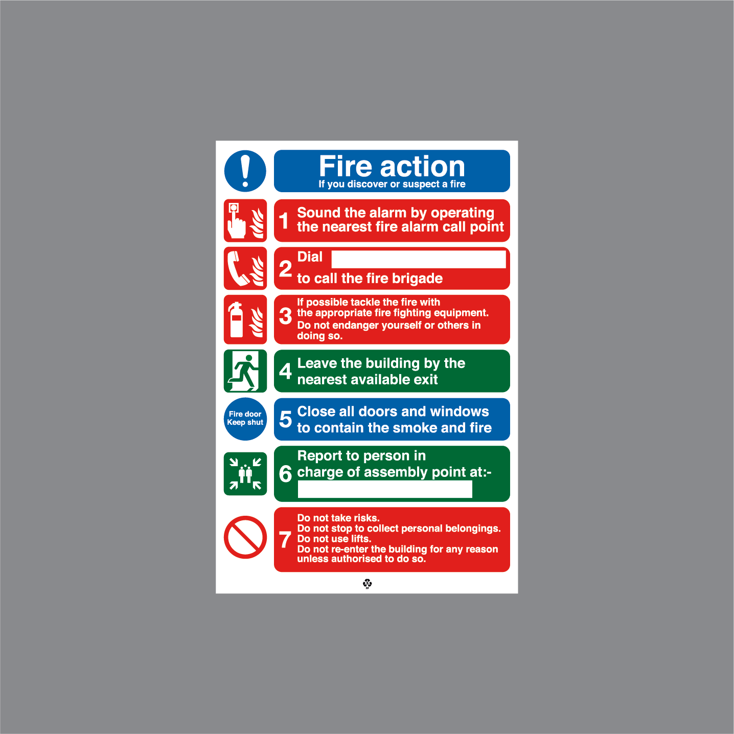 BKFS014 - FIRE ACTION NOTICE