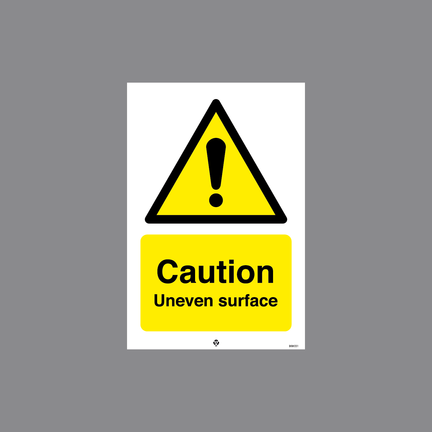 BKW051 - CAUTION UNEVEN SURFACE