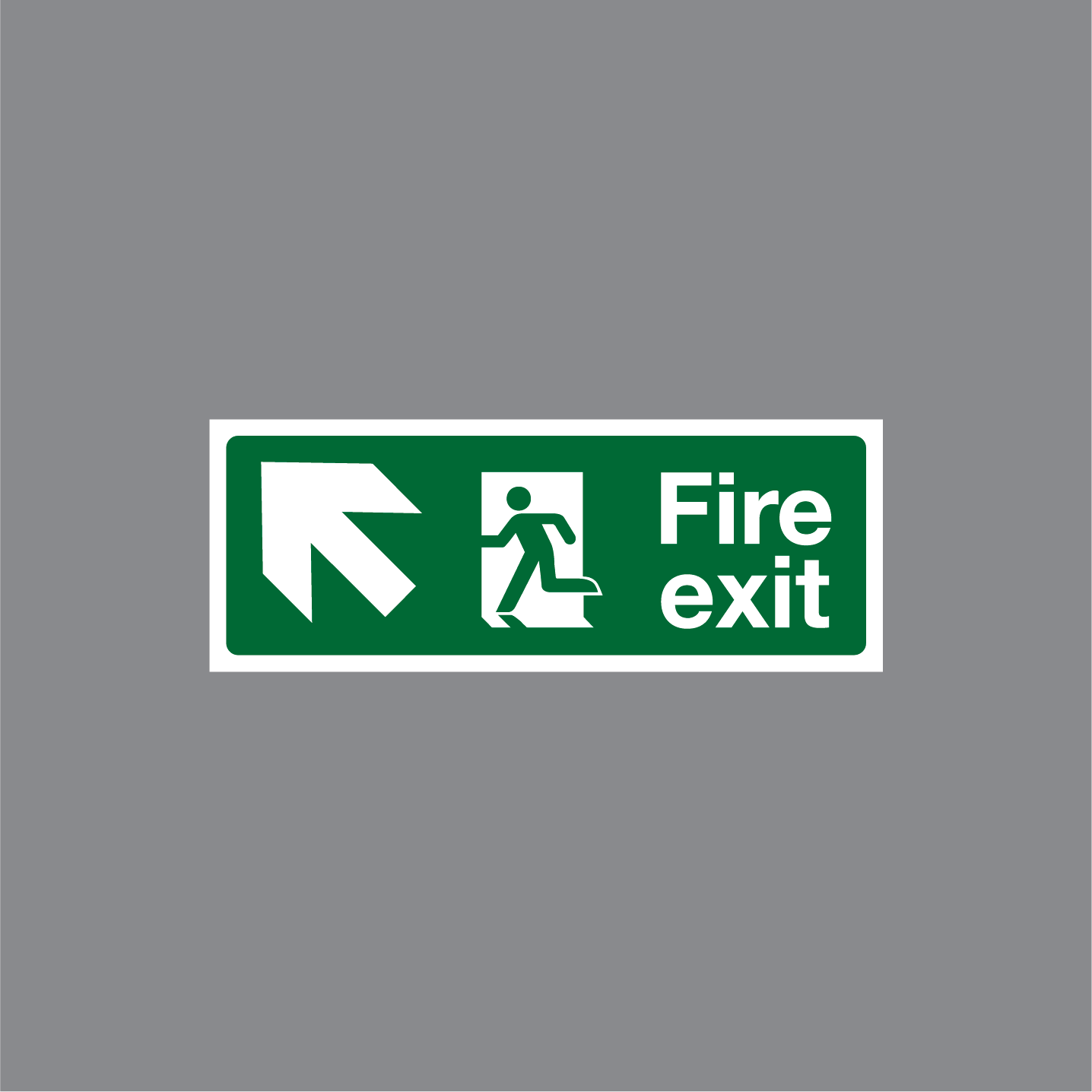 BKFE010 - FIRE EXIT/RUNNING MAN LEFT/ARROW UP/LEFT