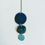 Thumbnail: Three circle pendant, cobalt emerald teal glaze