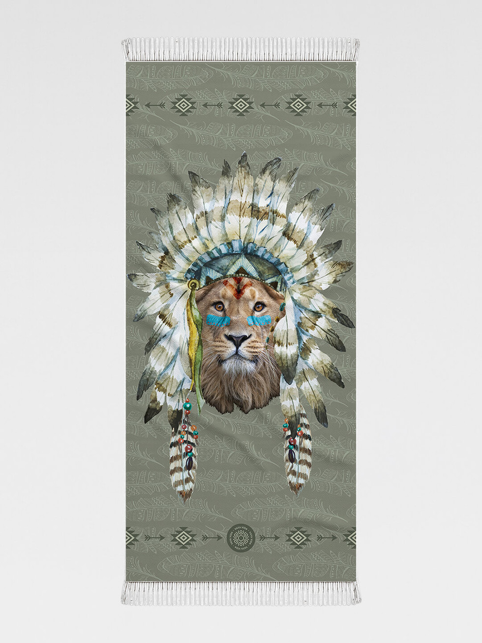 Lion beach towel by Vaya Vida
