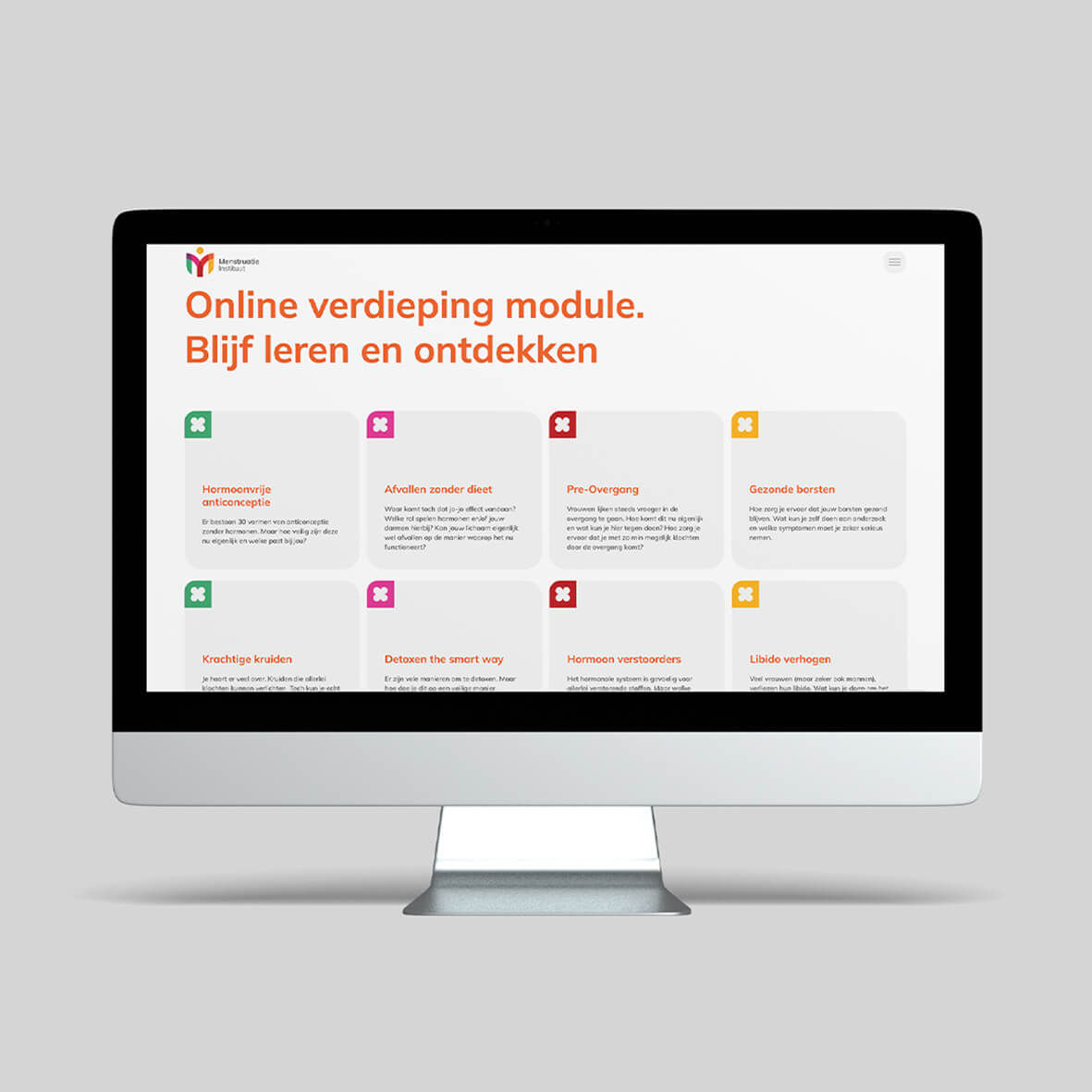 Menstruation Institute computer imac