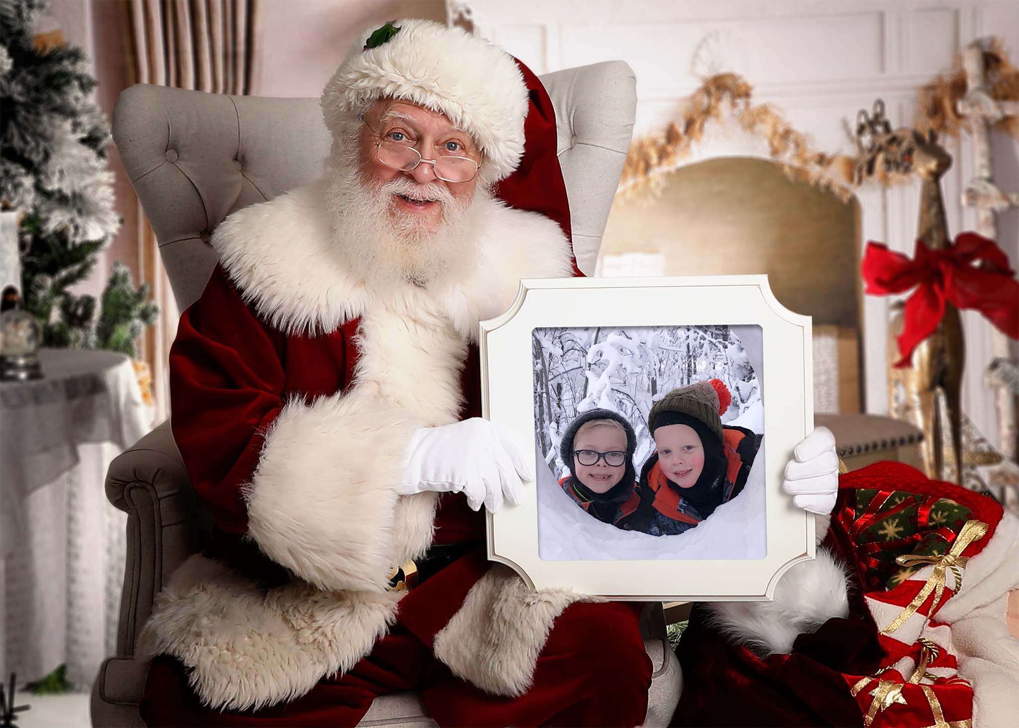 Two x Christmas Santa Digital Image