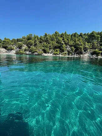 Snorkeling stop in Halkidiki