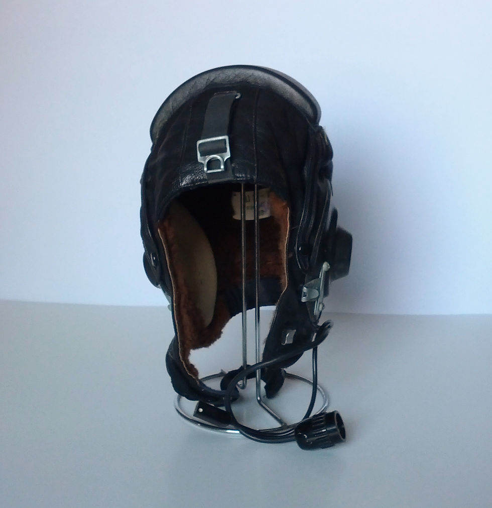 Thumbnail: Soviet Air Force Zsh-3M+leather Shz-82 Winter Helmet