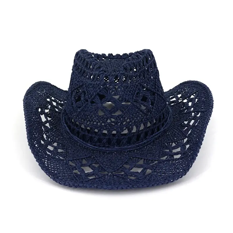 Thumbnail: Summer Outdoor Men Women Hand-Woven Western Cowboy