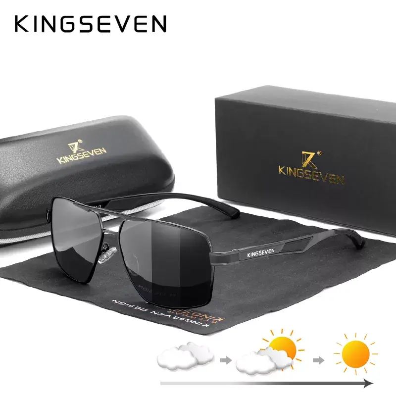 Thumbnail: KINGSEVEN Aluminum Men's Sunglasses Polarized Lens Glasses Oculos De Sol 7719