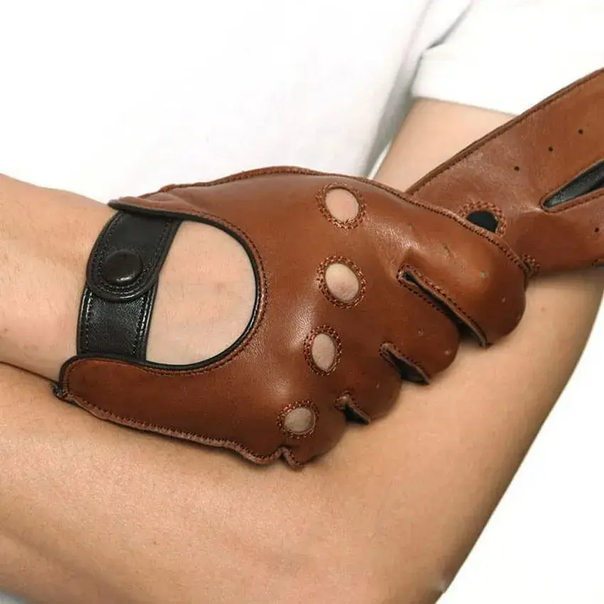 Thumbnail: Real Leather Gloves Male Lambskin