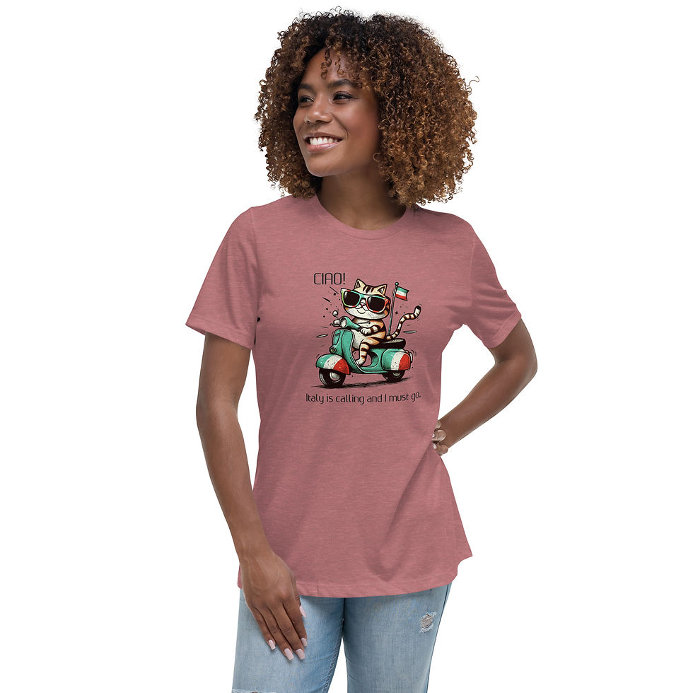 Thumbnail: Cat on Vespa® Women's Relaxed T-Shirt