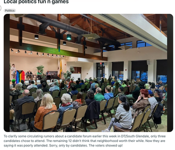 a group of people in a community room