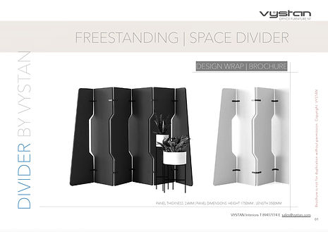 BROCHURE.  FREESTANDING ACOUSTIC SPACE DIVIDER.