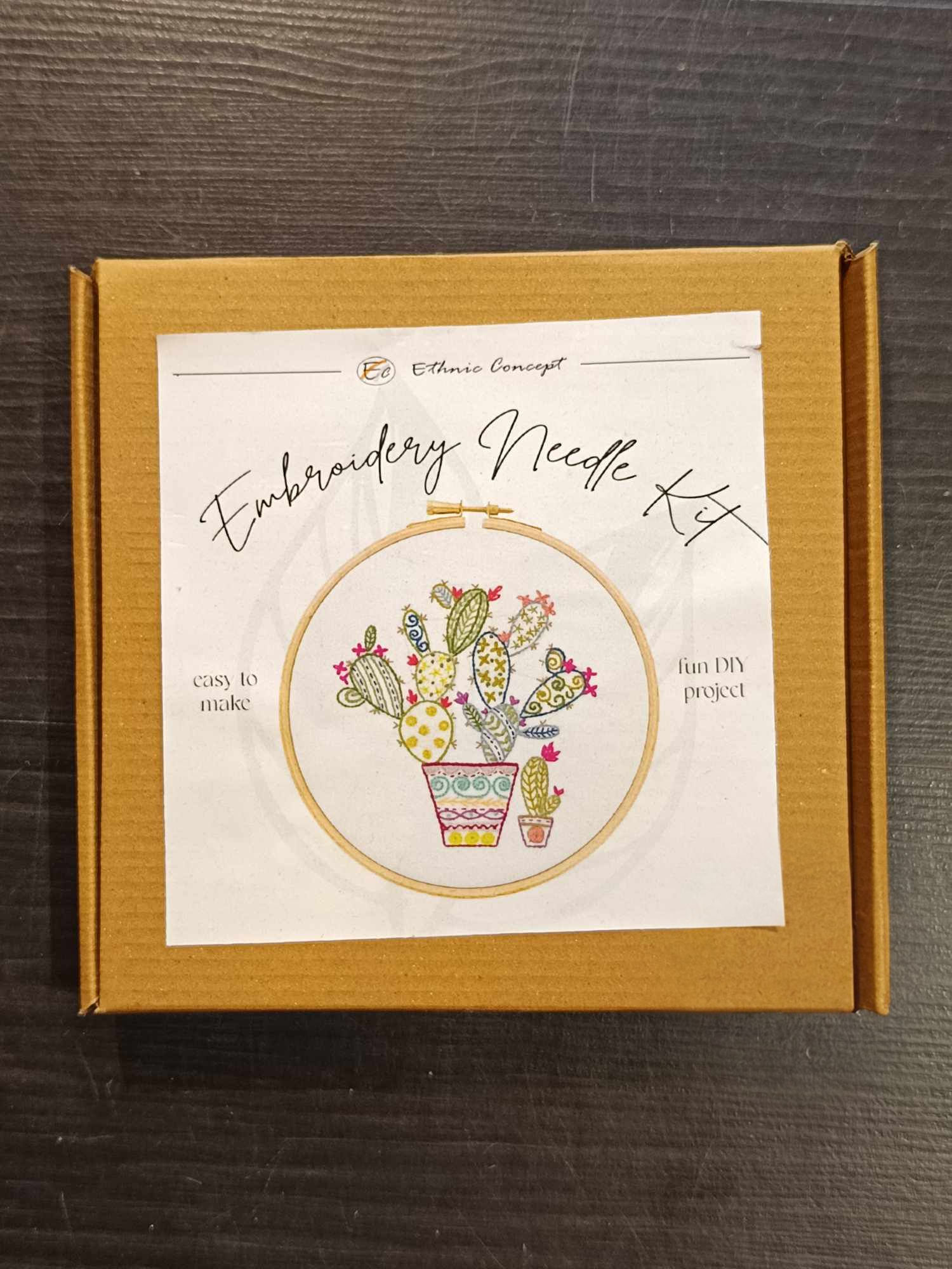 Kit Broderie DIY cactus