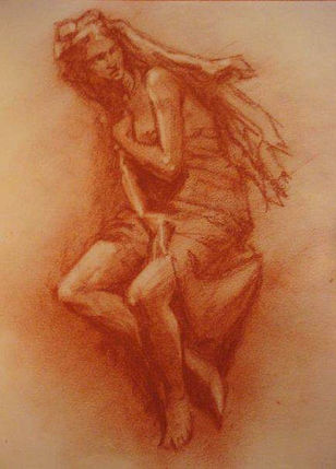 Hand drawn drawing of Daphne