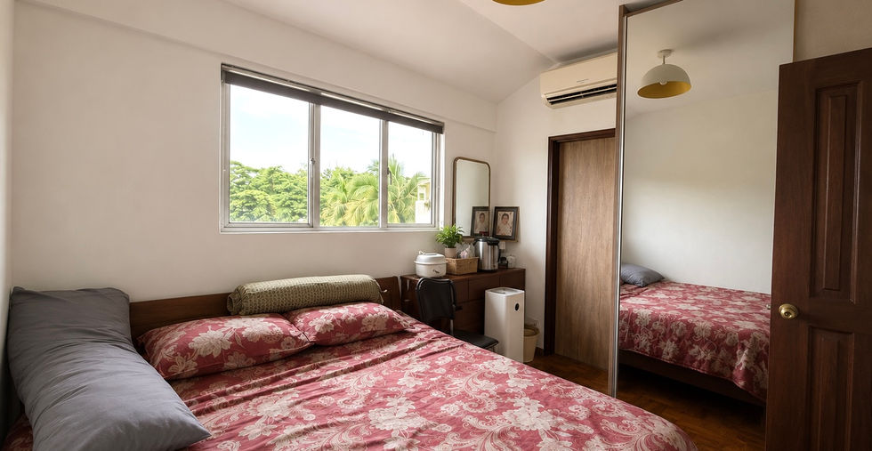 The level 3 bedroom 1 of Singapore D17 Terraced House Loyang Villas.
