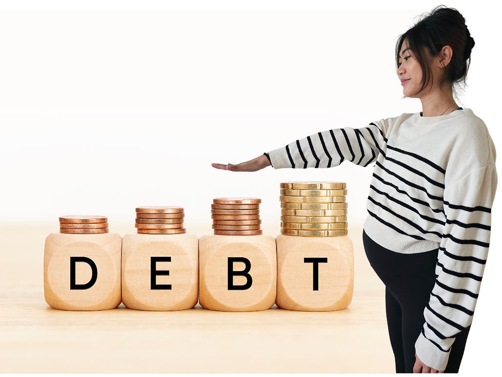 Vann Lim from CapStacked crushing the debt sign.