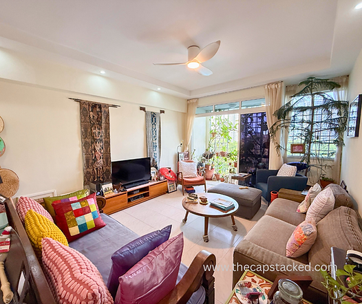 The living room of the Singapore private property, Bishan Park Condo