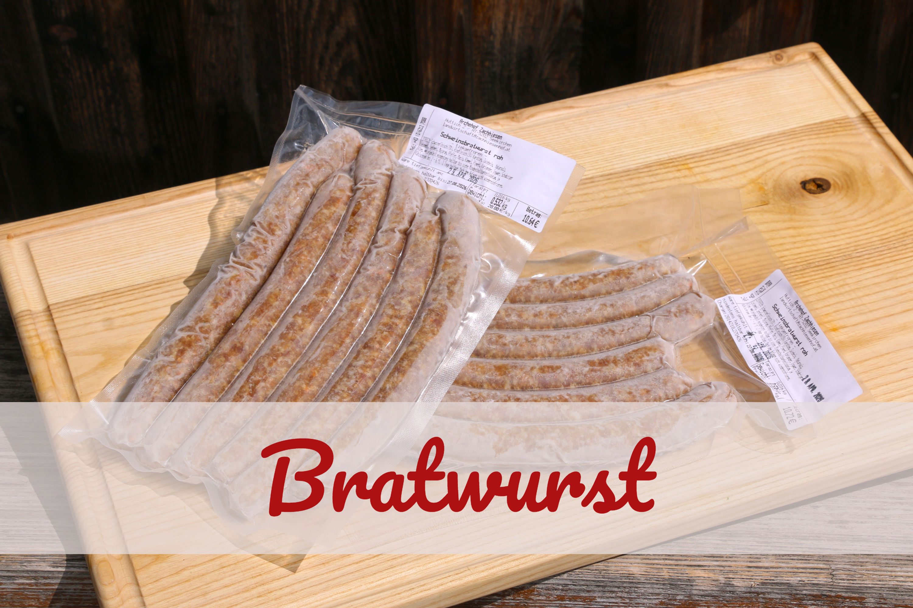 Schweinebratwurst (konventionell, roh, tiefgekühlt)