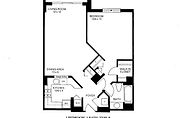Type B- 1 Bedroom and 1 Bath