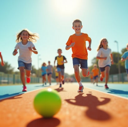 Children enjoying multi-sports programme in Malta