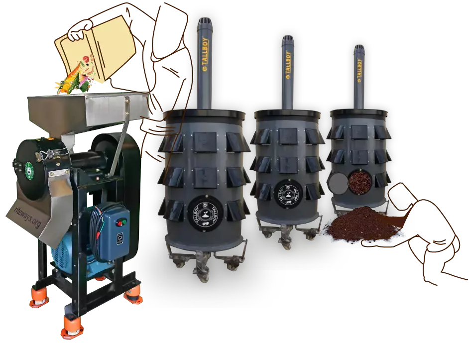 home compost maker for recycling garden waste into compost