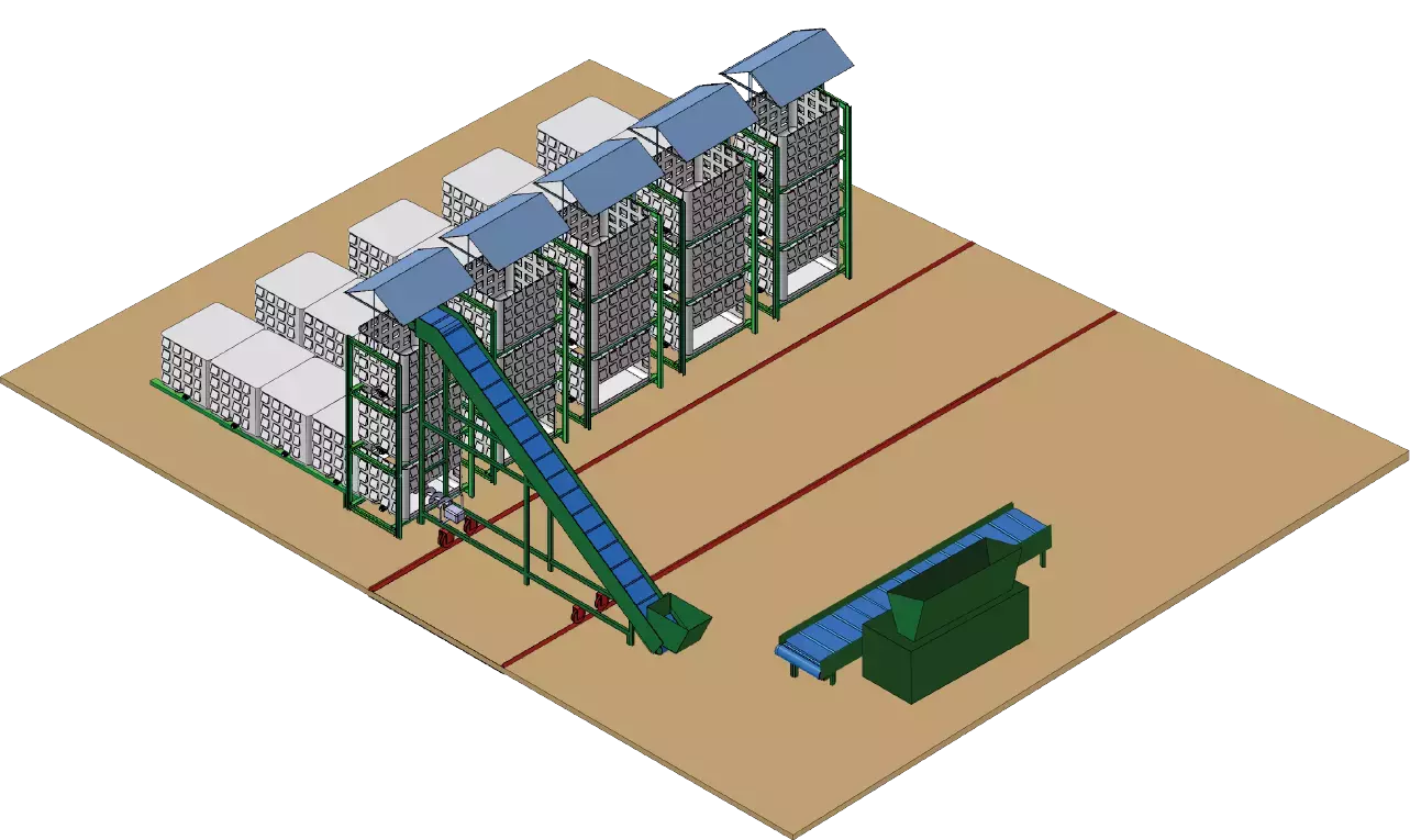 municipal waste management for recycling bulk organic waste into rich compost