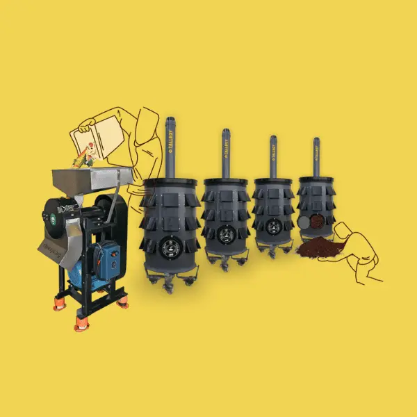 TALLBOY® PV100 semi automatic composting machine by Riteways