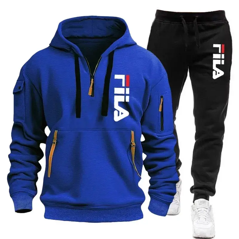 Miniatura: Men's hoodie set, a two-piece set of comfortable and fashionable top and casual 