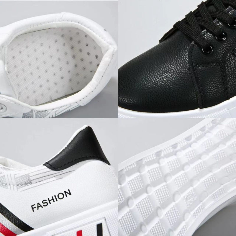 Miniatura: Summer Men Sneakers Casual Vulcanized Shoes Lightweight Breathable Flat White Lu